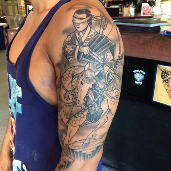 Samurai tattoo design, idea 35