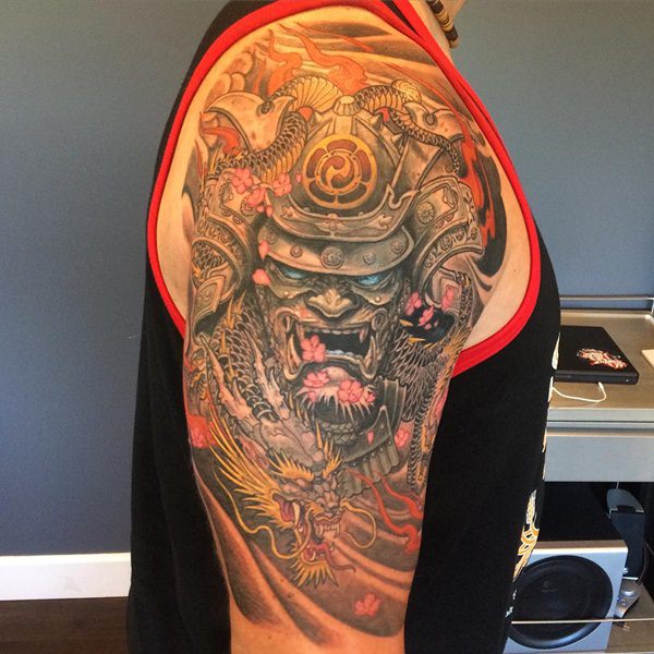 Samurai tattoo design, idea 43