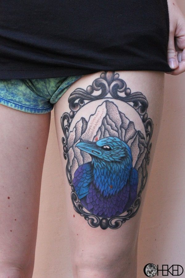 Raven tattoo design, idea 23