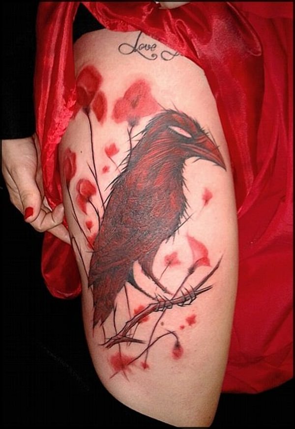Raven tattoo design, idea 25