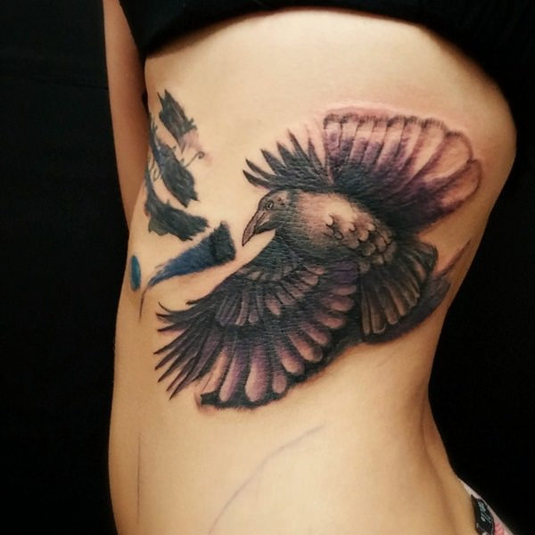 Raven tattoo design, idea 6