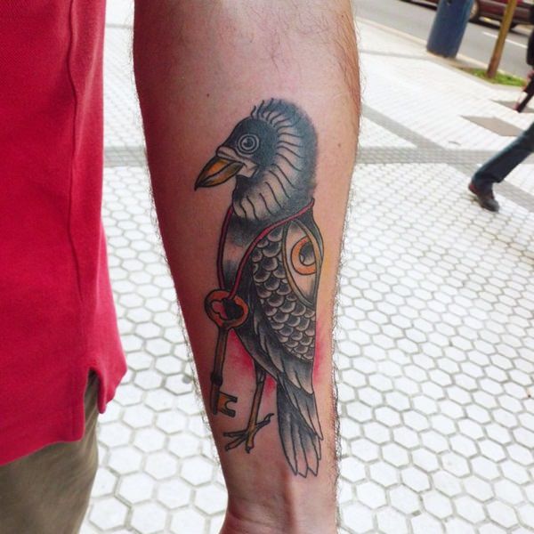 Raven tattoo design, idea 7