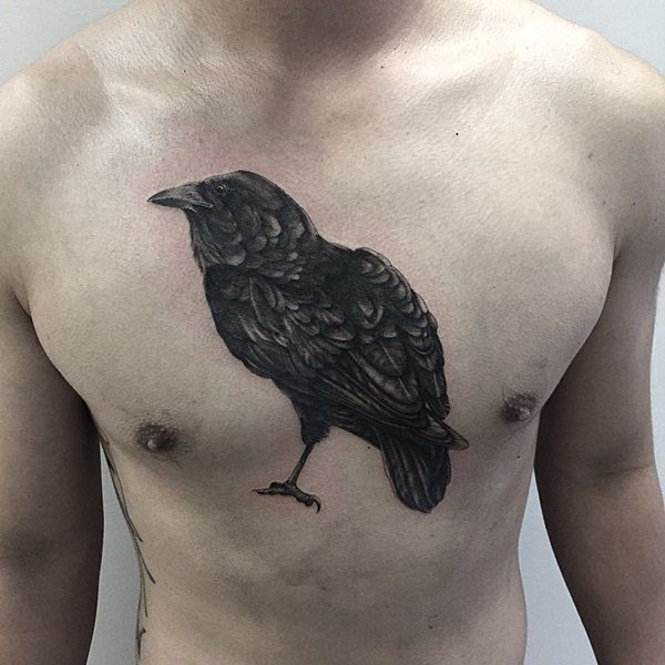Raven tattoo design, idea 10