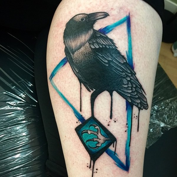 Raven tattoo design, idea 11