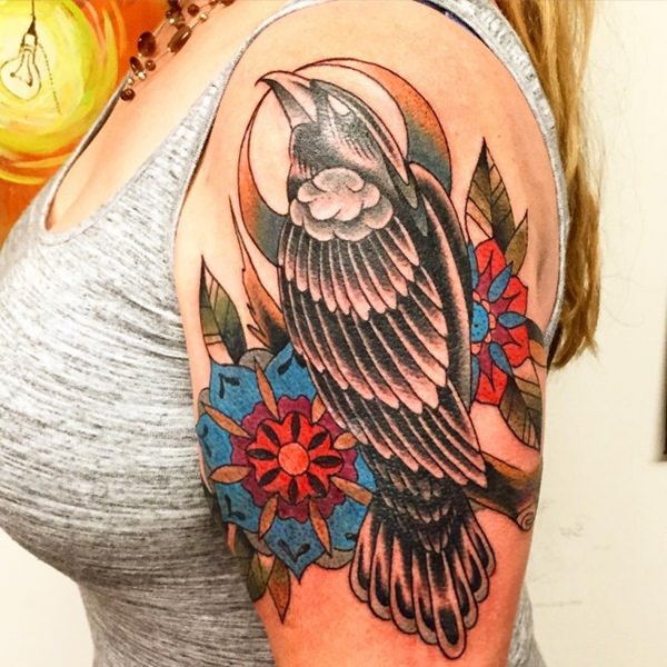 Raven tattoo design, idea 13