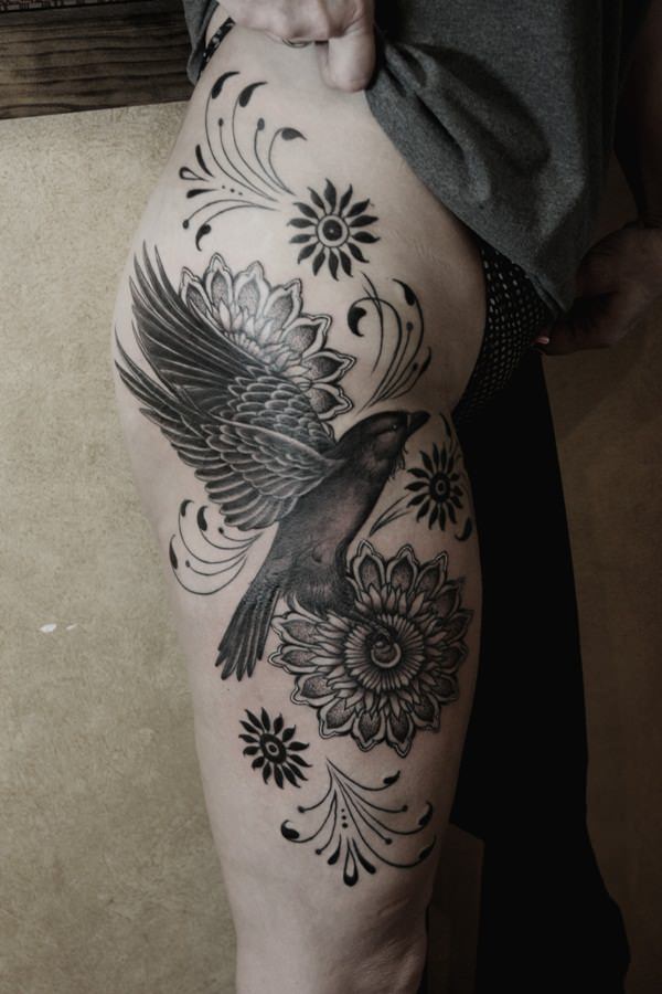 Raven tattoo design, idea 17
