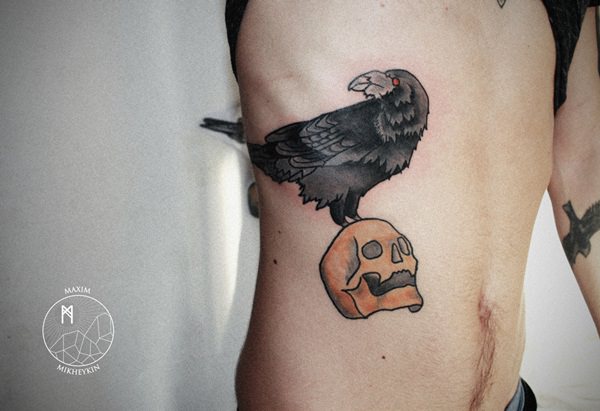 Raven tattoo design, idea 18