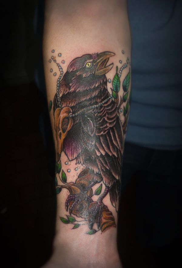 Raven tattoo design, idea 21