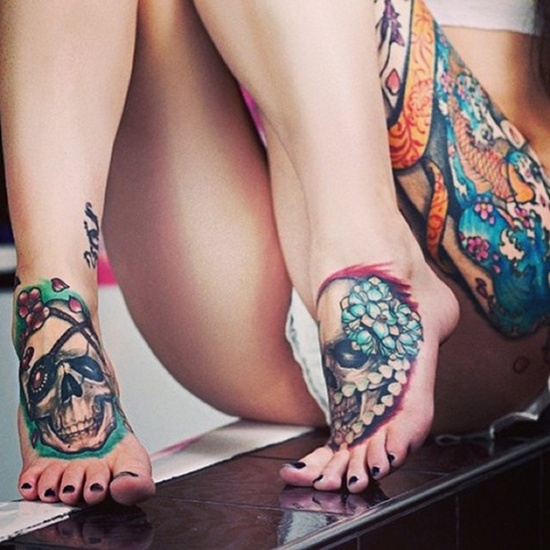 Foot tattoos design, idea 1