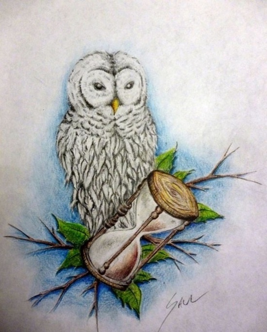 Hourglass tattoo design, idea 9