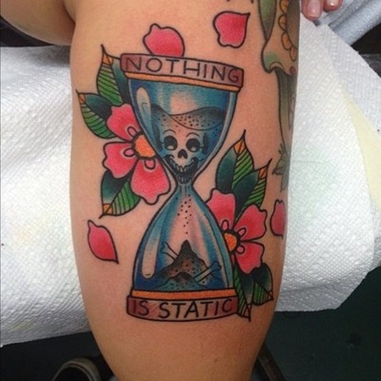 Hourglass tattoo design, idea 14