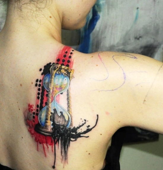 Hourglass tattoo design, idea 16