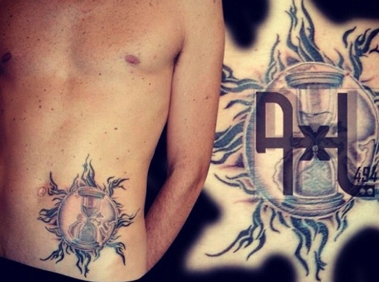 Hourglass tattoo design, idea 18