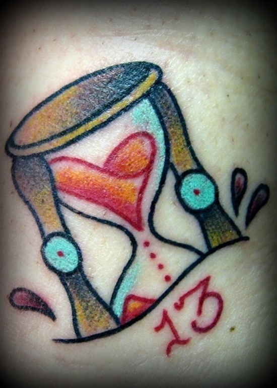 Hourglass tattoo design, idea 21