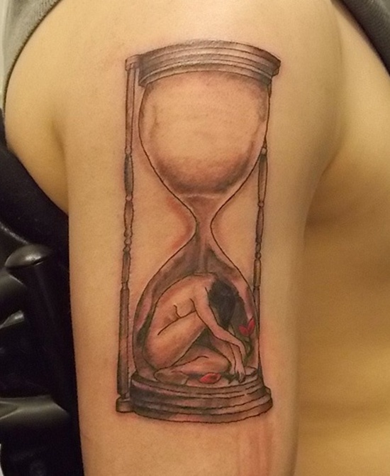 Hourglass tattoo design, idea 22