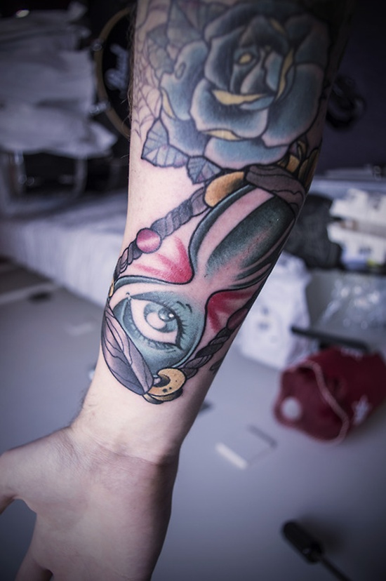 Hourglass tattoo design, idea 24