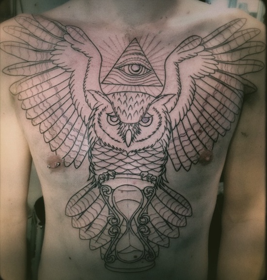 Hourglass tattoo design, idea 25