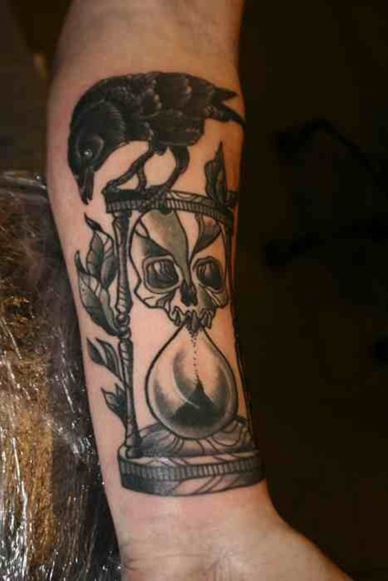 Hourglass tattoo design, idea 27