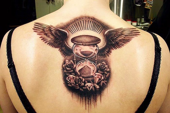Hourglass tattoo design, idea 3