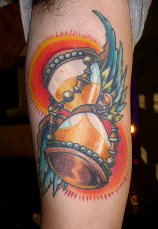 Hourglass tattoo design, idea 28