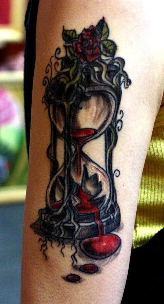 Hourglass tattoo design, idea 29