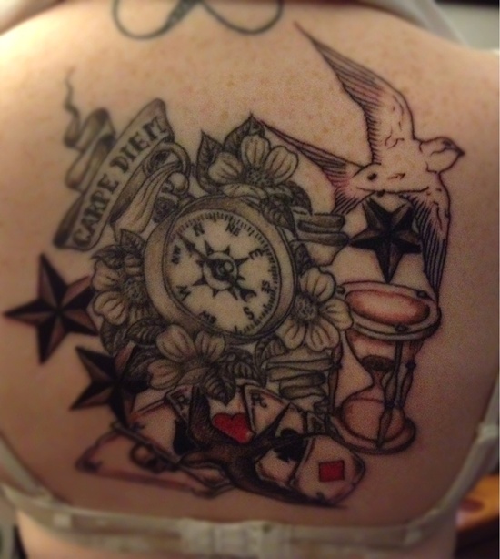 Hourglass tattoo design, idea 2
