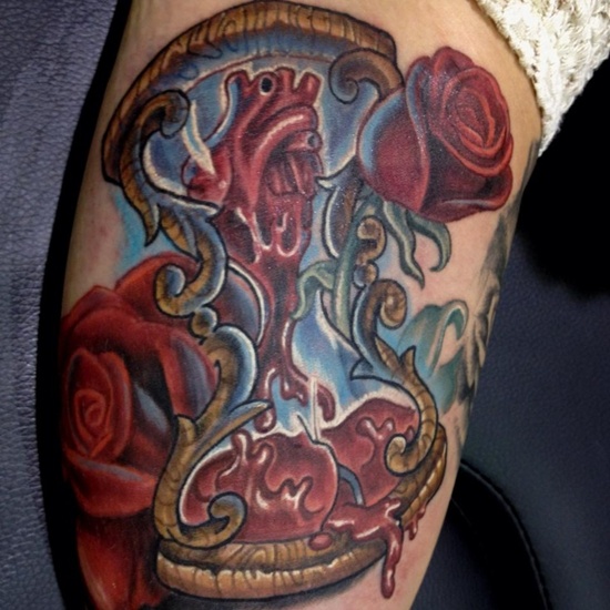Hourglass tattoo design, idea 4