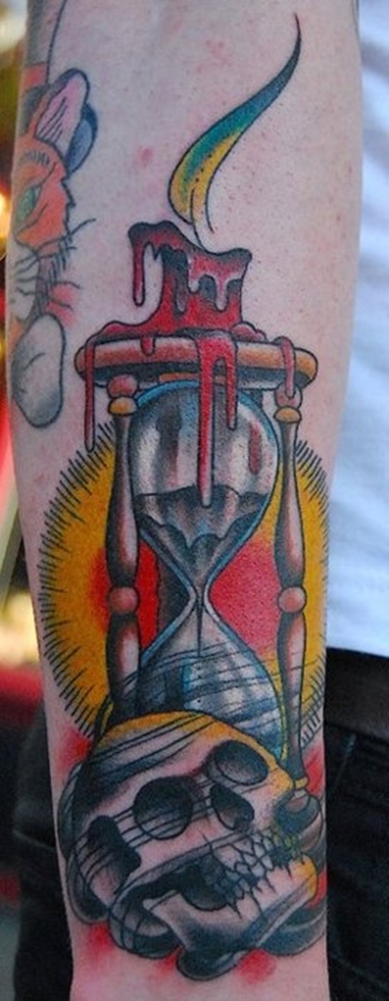 Hourglass tattoo design, idea 11