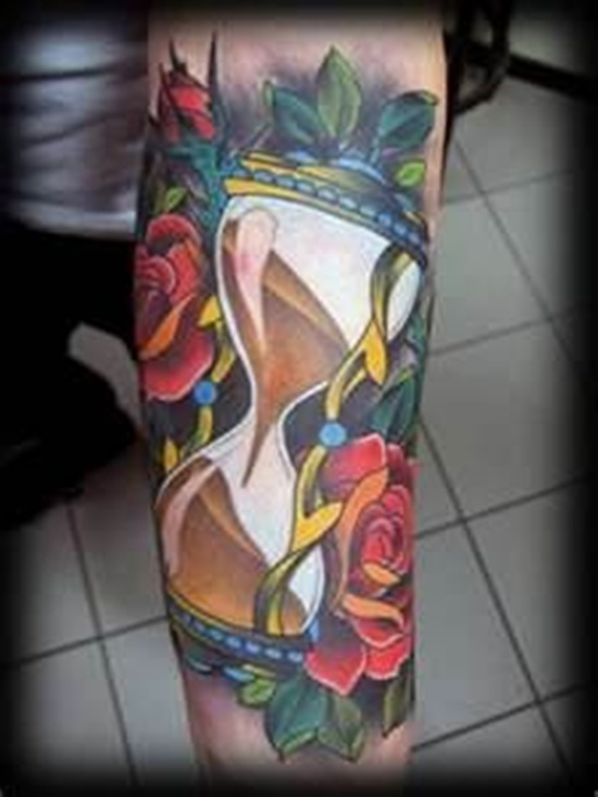 Hourglass tattoo design, idea 13