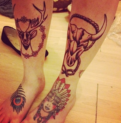 Cow tattoos design, idea 2