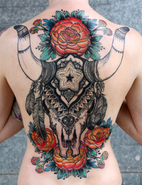 Cow tattoos design, idea 4