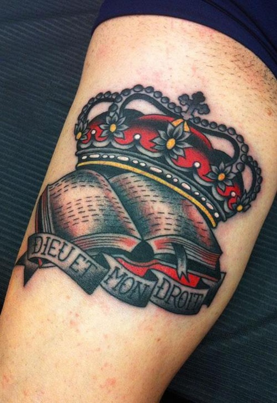 Crown tattoos design, idea 26