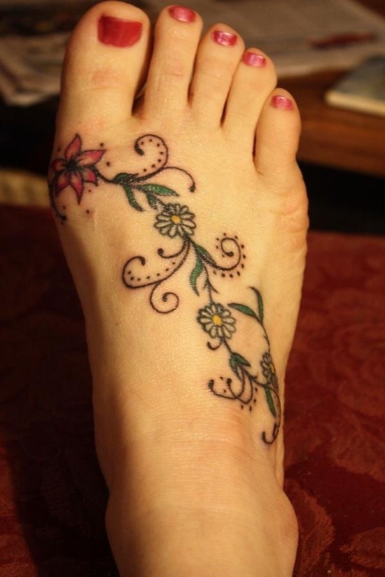 Daisy tattoos design, idea 6