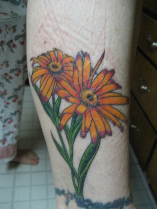 Daisy tattoos design, idea 7