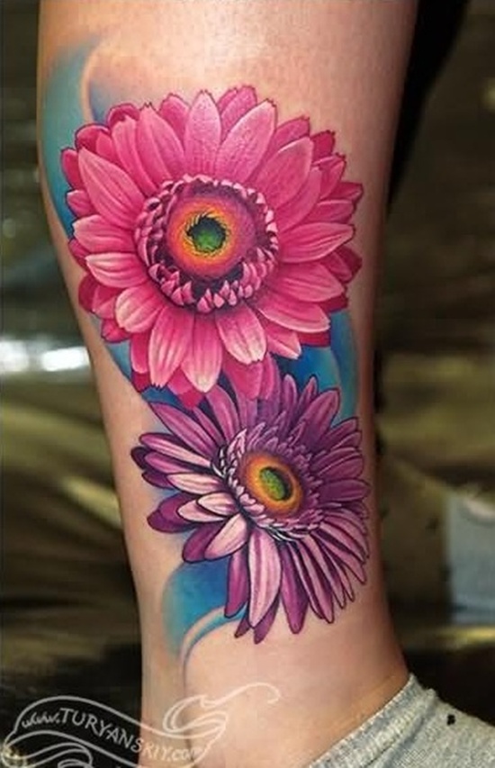 Daisy tattoos design, idea 25