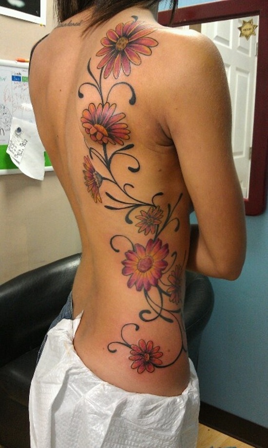 Daisy tattoos design, idea 3