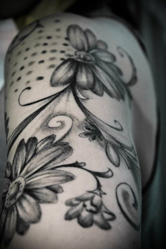 Daisy tattoos design, idea 27