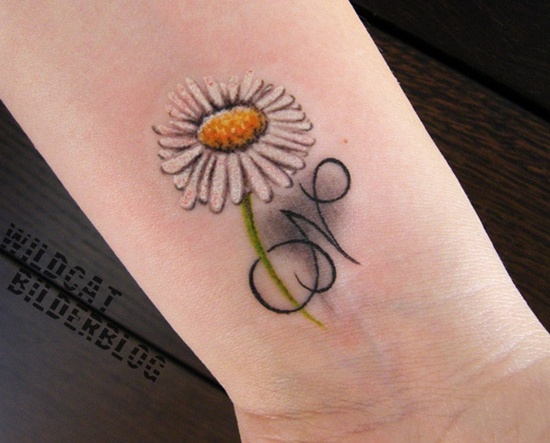 Daisy tattoos design, idea 13