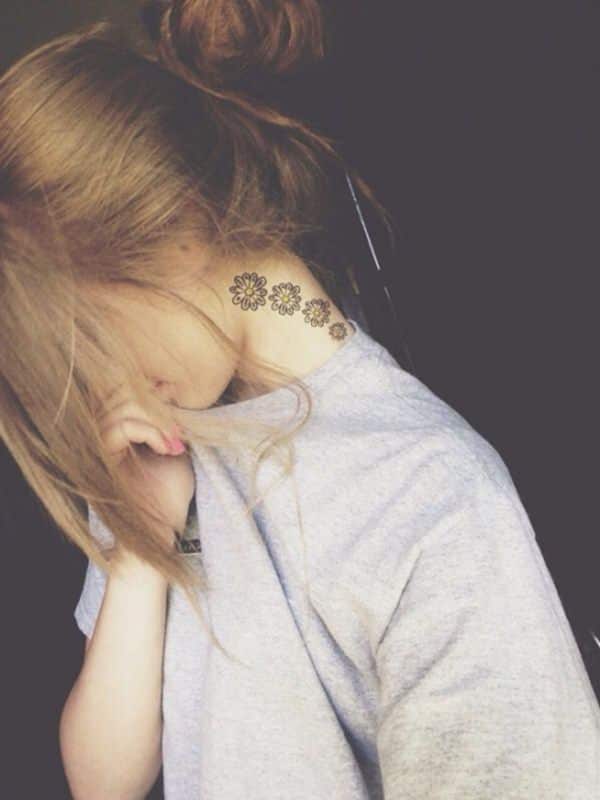 Daisy tattoos design, idea 54