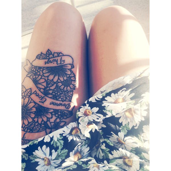 Daisy tattoos design, idea 46