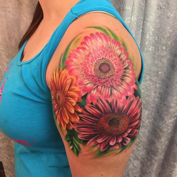 Daisy tattoos design, idea 34