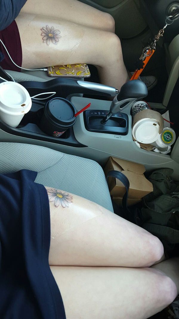 Daisy tattoos design, idea 47
