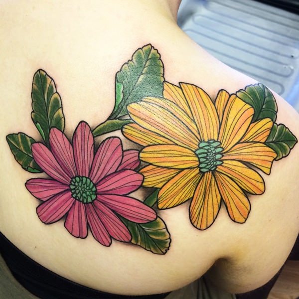 Daisy tattoos design, idea 43