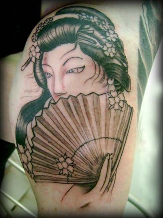 Geisha tattoos design, idea 14