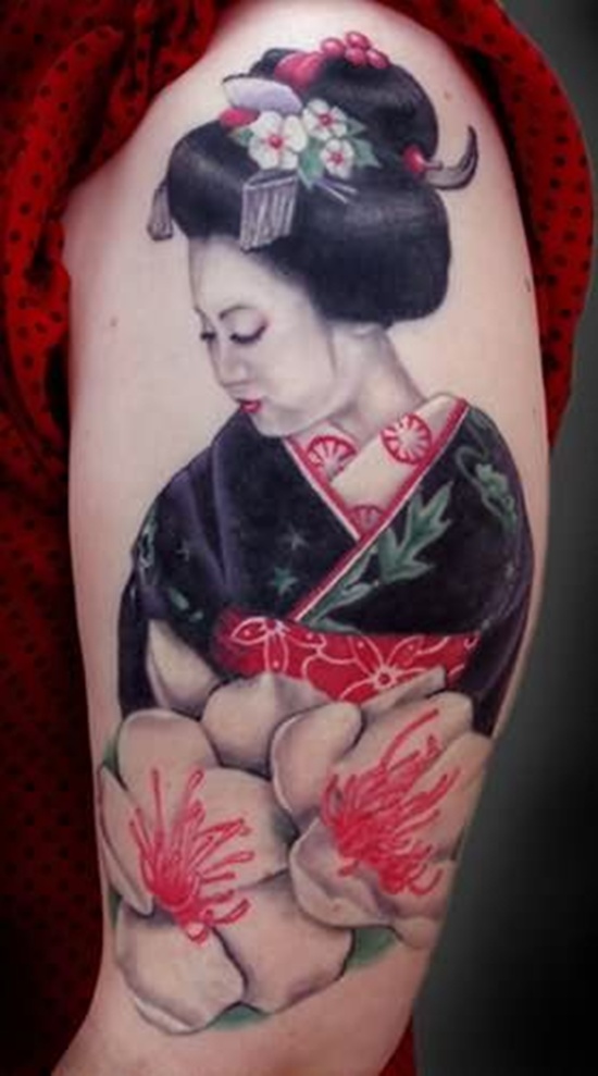 Geisha tattoos design, idea 15
