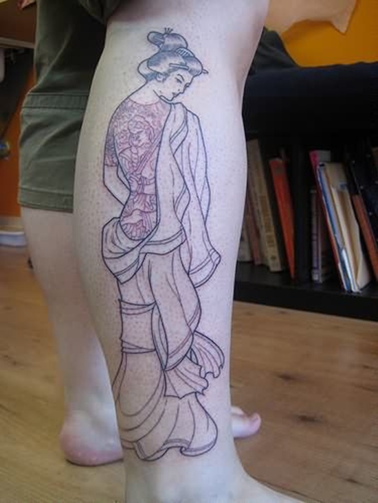 Geisha tattoos design, idea 16