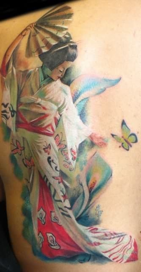 Geisha tattoos design, idea 17