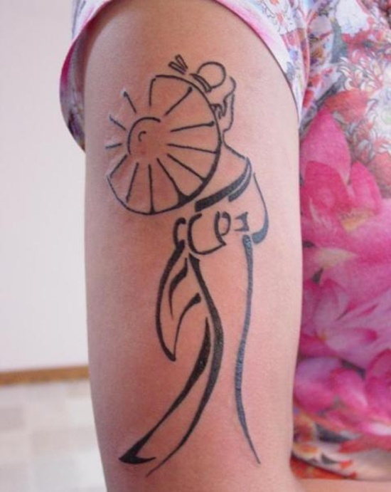 Geisha tattoos design, idea 1