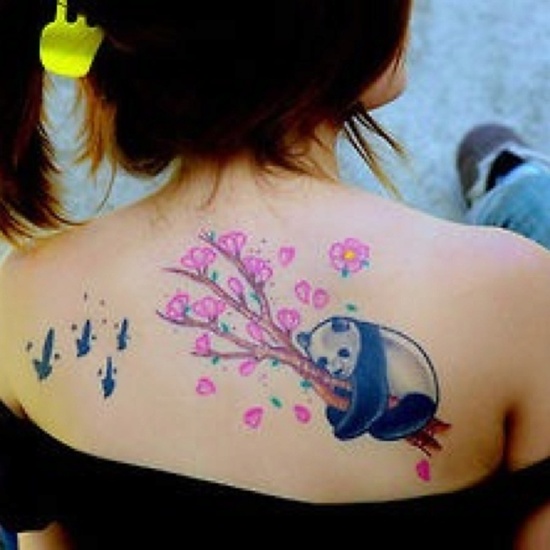 Panda bear tattoos design, idea 14