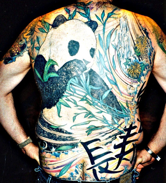 Panda bear tattoos design, idea 16